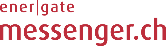 Logo mit rotem Schriftzug energate messenger in Kleinbuchstaben